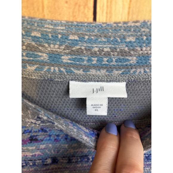 J. Jill Fair Isle Long Sleeved Top Women's Size XL - Picture 2 of 10